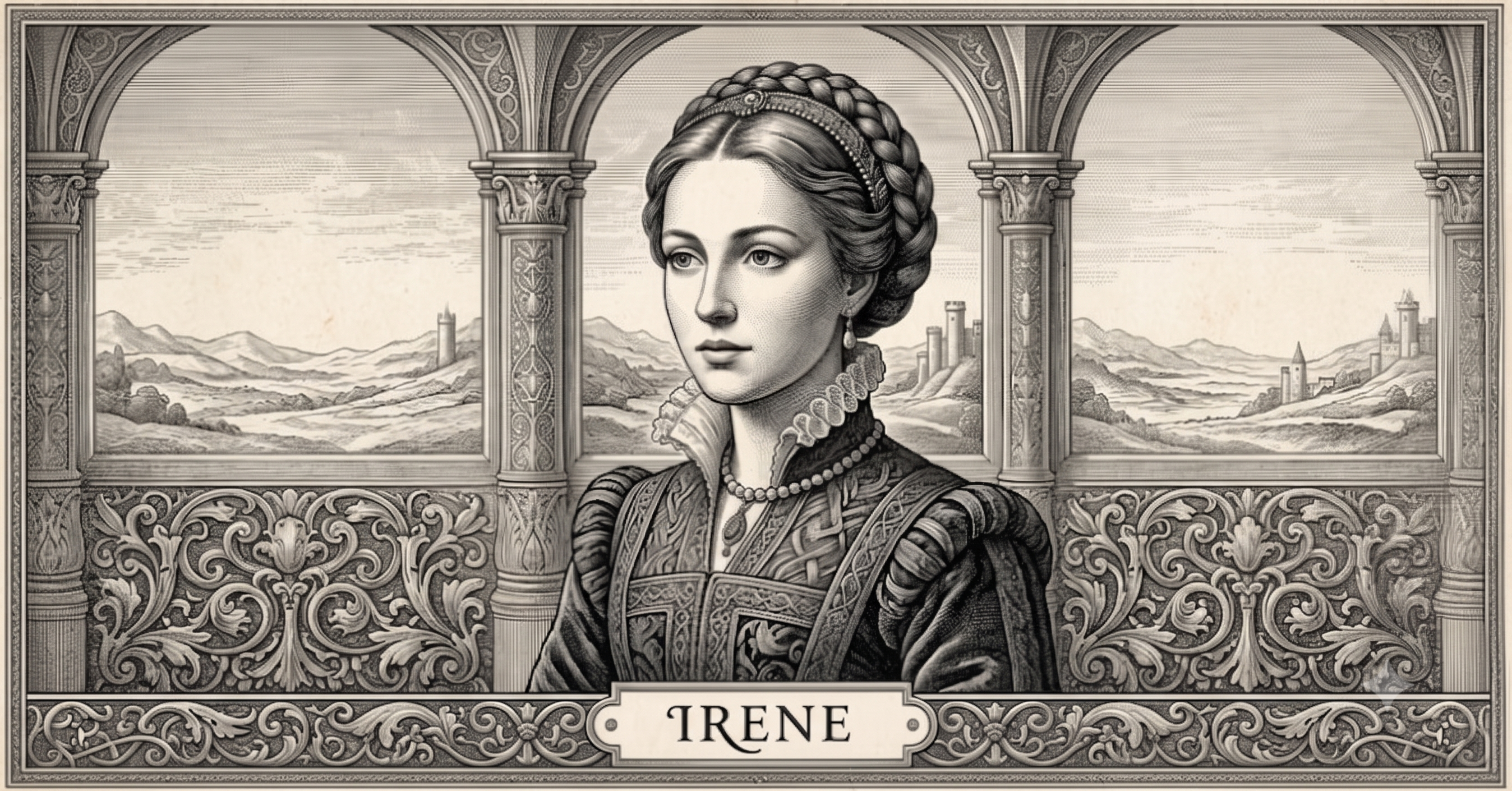 Portrait of Irene — etching MDCIX